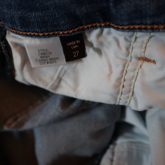 Veronica Beard Blue Jeans Tux Ribbon Debbie 10" Skinny Size 27 - Picture 9 of 9